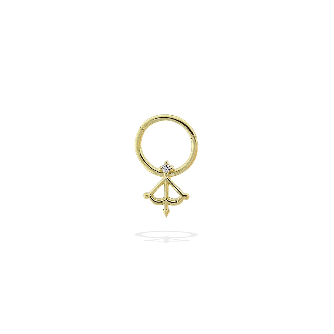 Taşlı Yay Motifli Helix Piercing