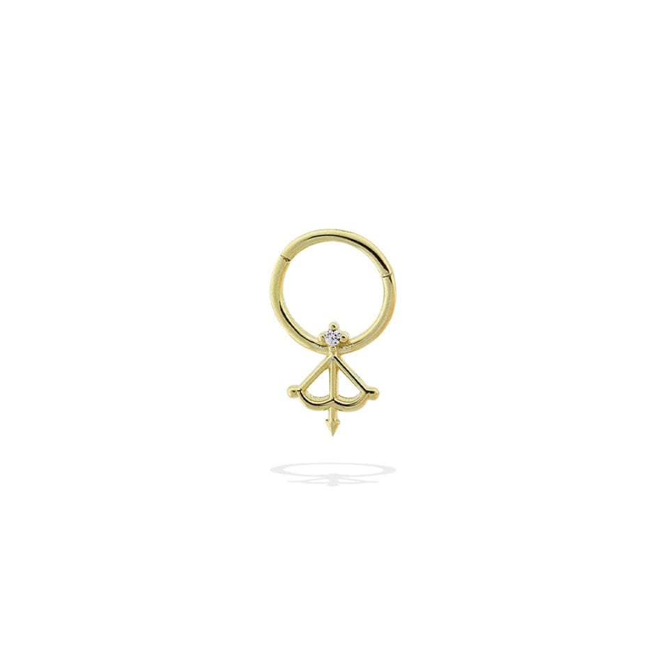 Taşlı Yay Motifli Helix Piercing