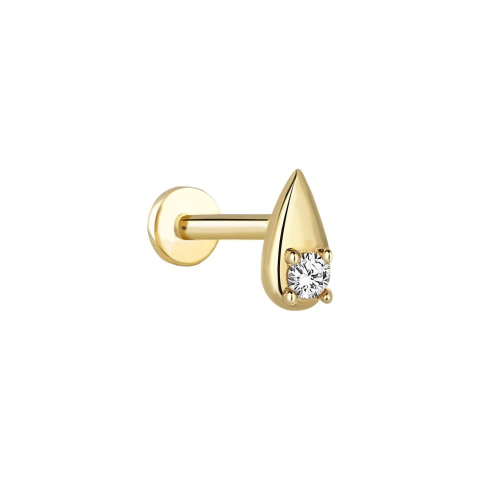 Damla Tek Taş Tragus Piercing