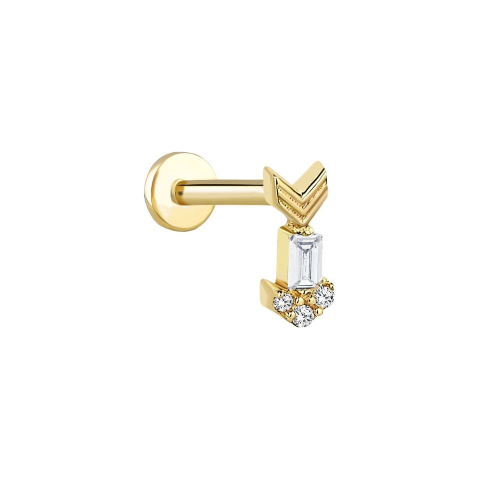 Ok Baget Taşlı Tragus Piercing