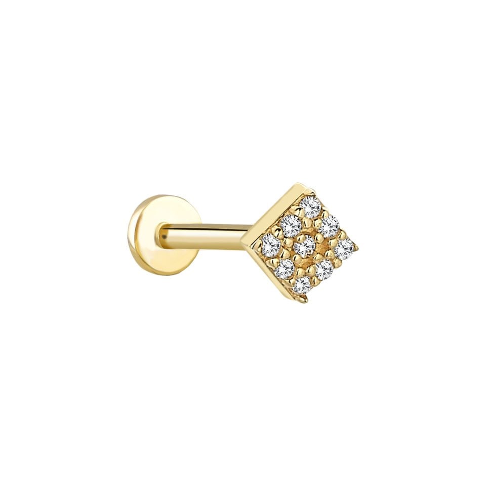 Kare Taşlı Tragus Piercing