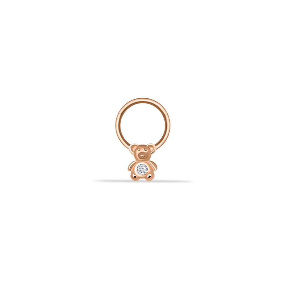 Taşlı Ayıcık Motifli Helix Piercing