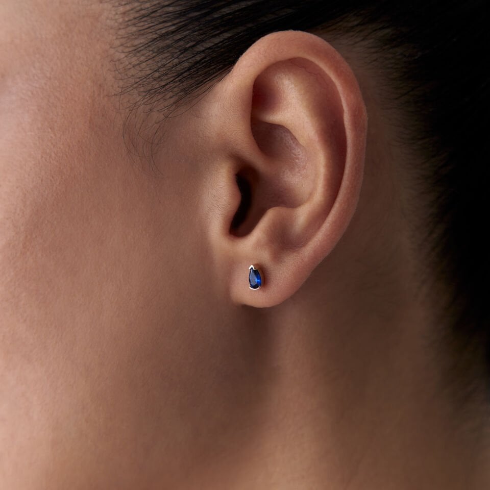 Swarovski Taşlı Lacivert Küpe
