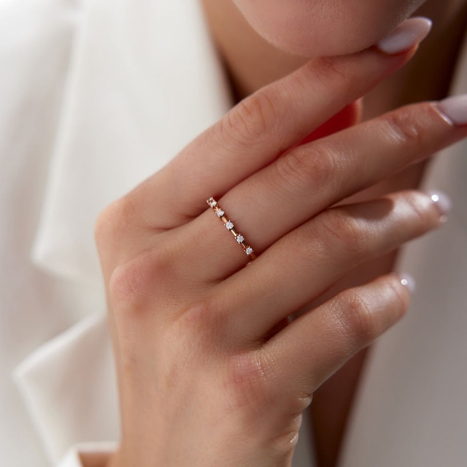 0.16 Ct Pırlanta Sıra Yüzük