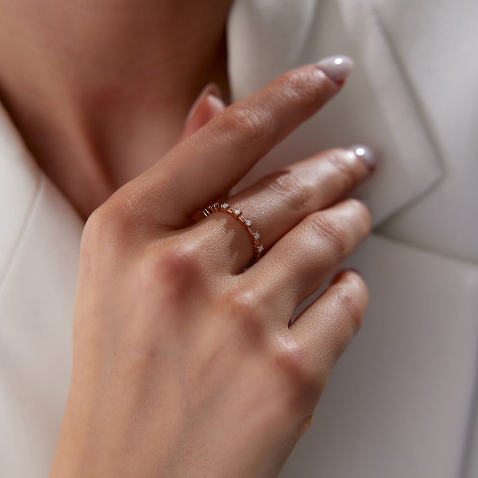 0.16 Ct Pırlanta Sıra Yüzük