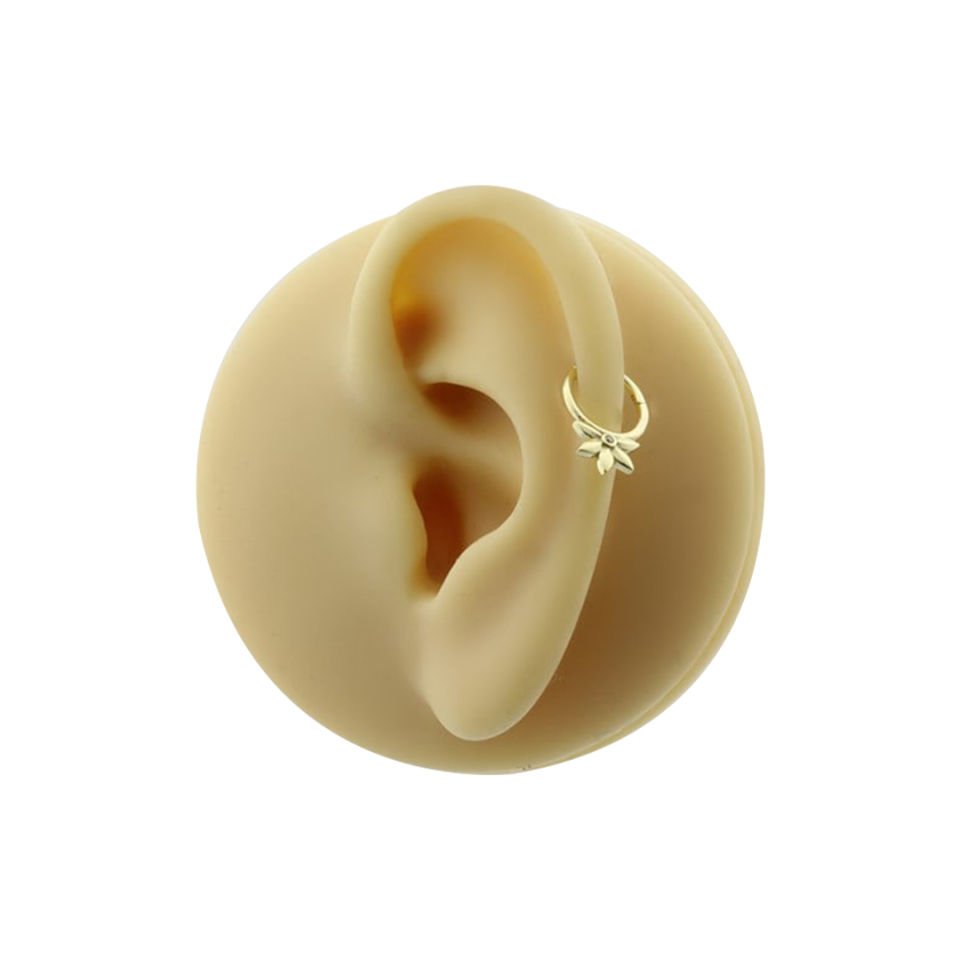 Taşlı Çiçek Helix Piercing