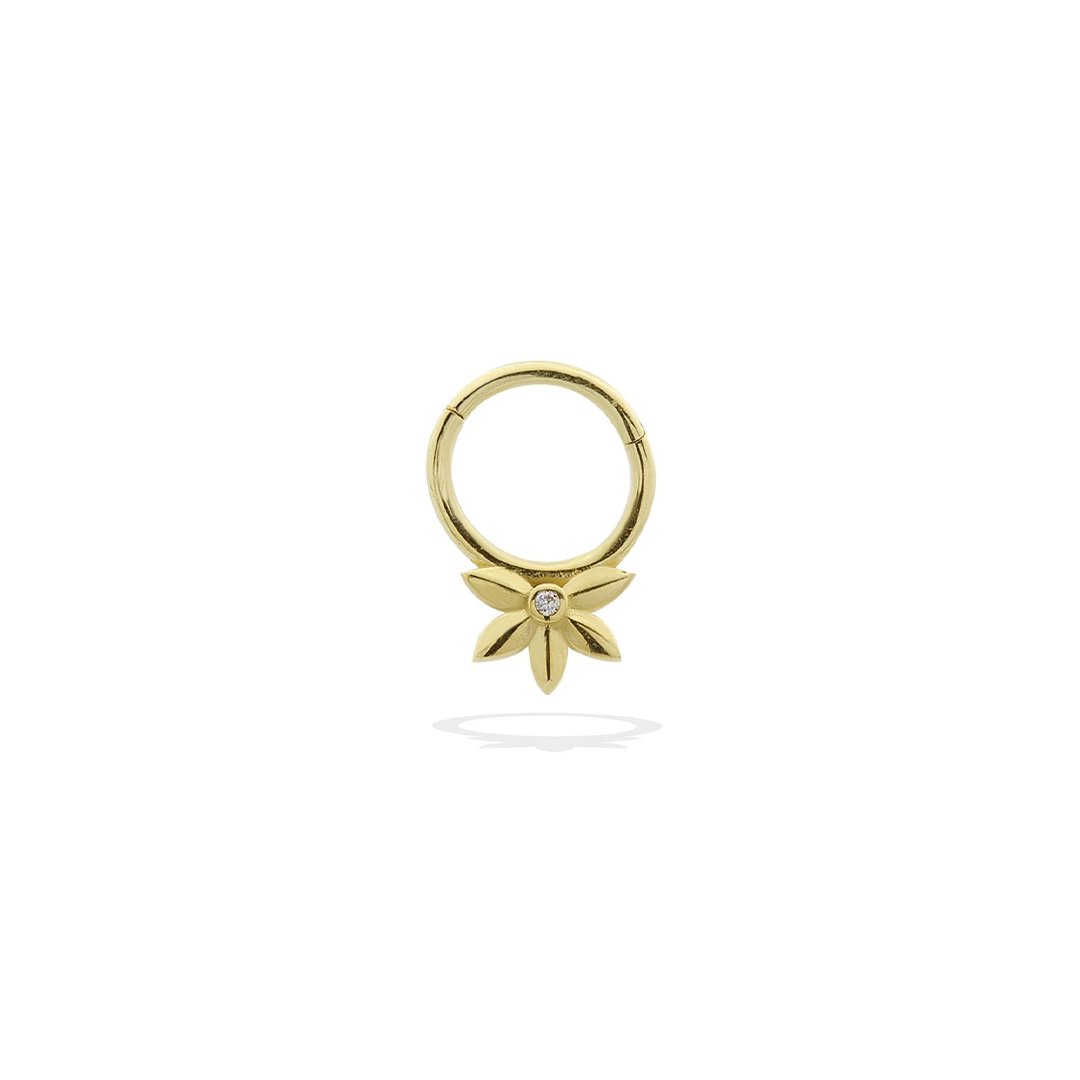 Taşlı Çiçek Helix Piercing