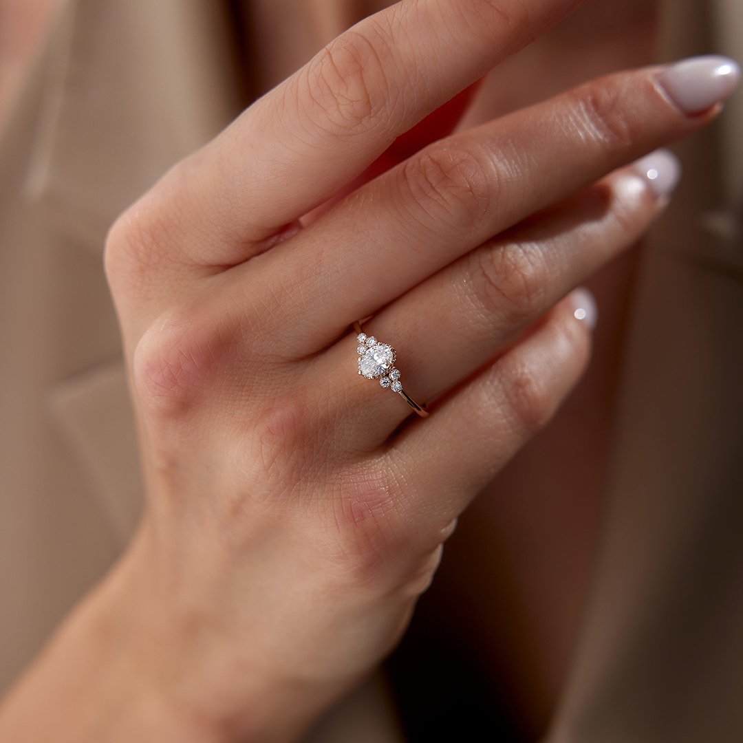 0.48 Ct Pırlanta Oval Yüzük