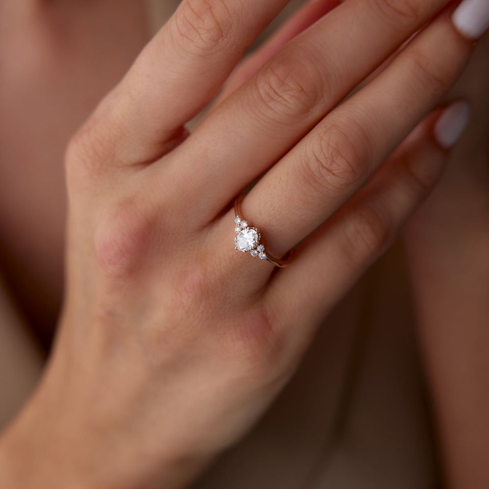 0.48 Ct Pırlanta Oval Yüzük