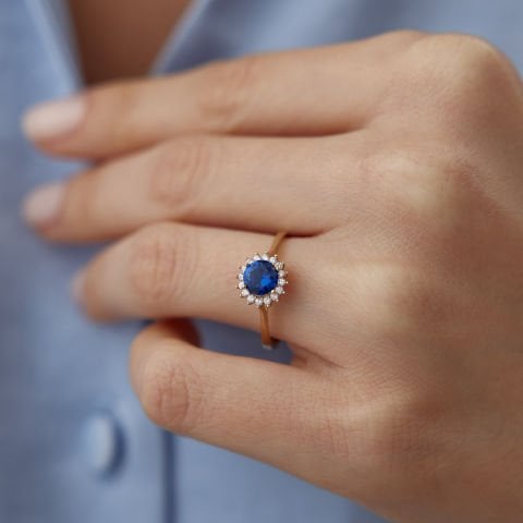 Safir Görünümlü Round Set