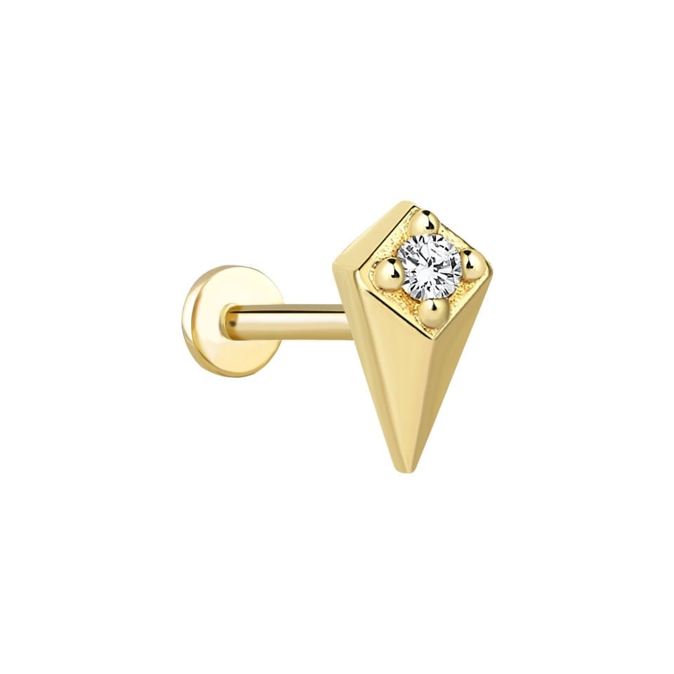 Mızrak Ucu Taşlı Tragus Piercing
