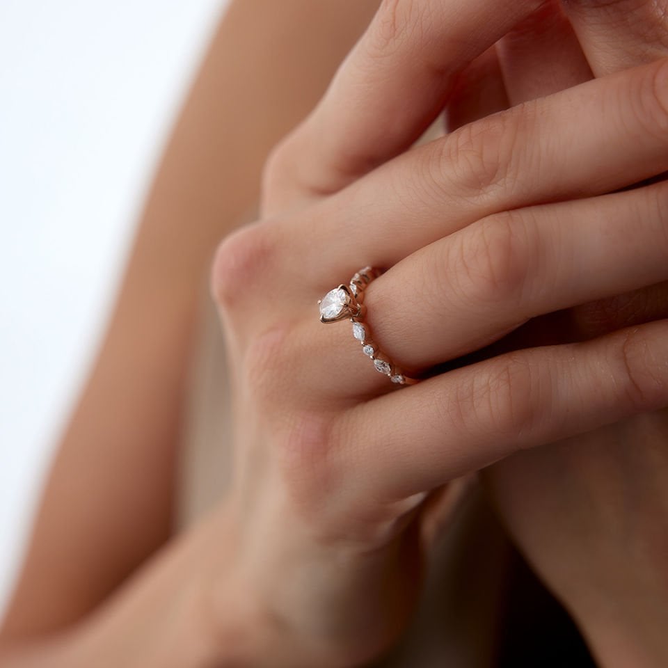 0.76 Ct Pırlanta Oval Yüzük