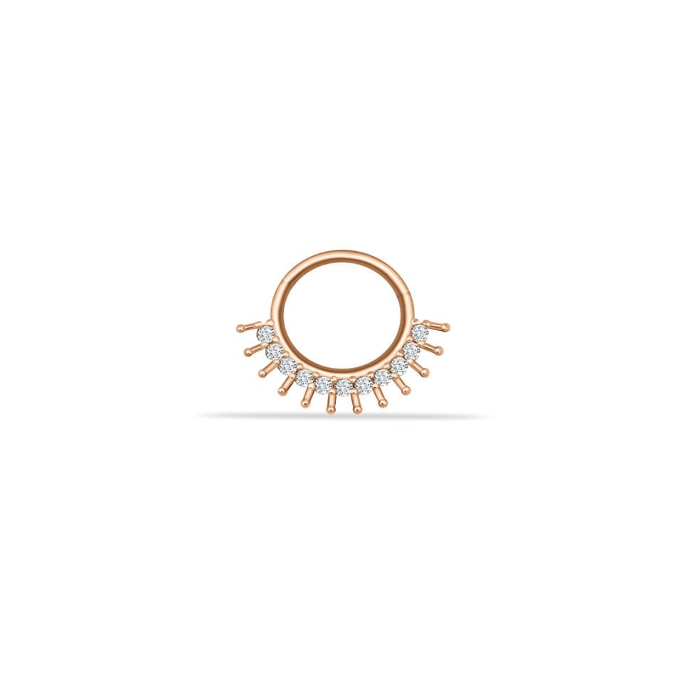 Taşlı Diken Motifli Helix Piercing