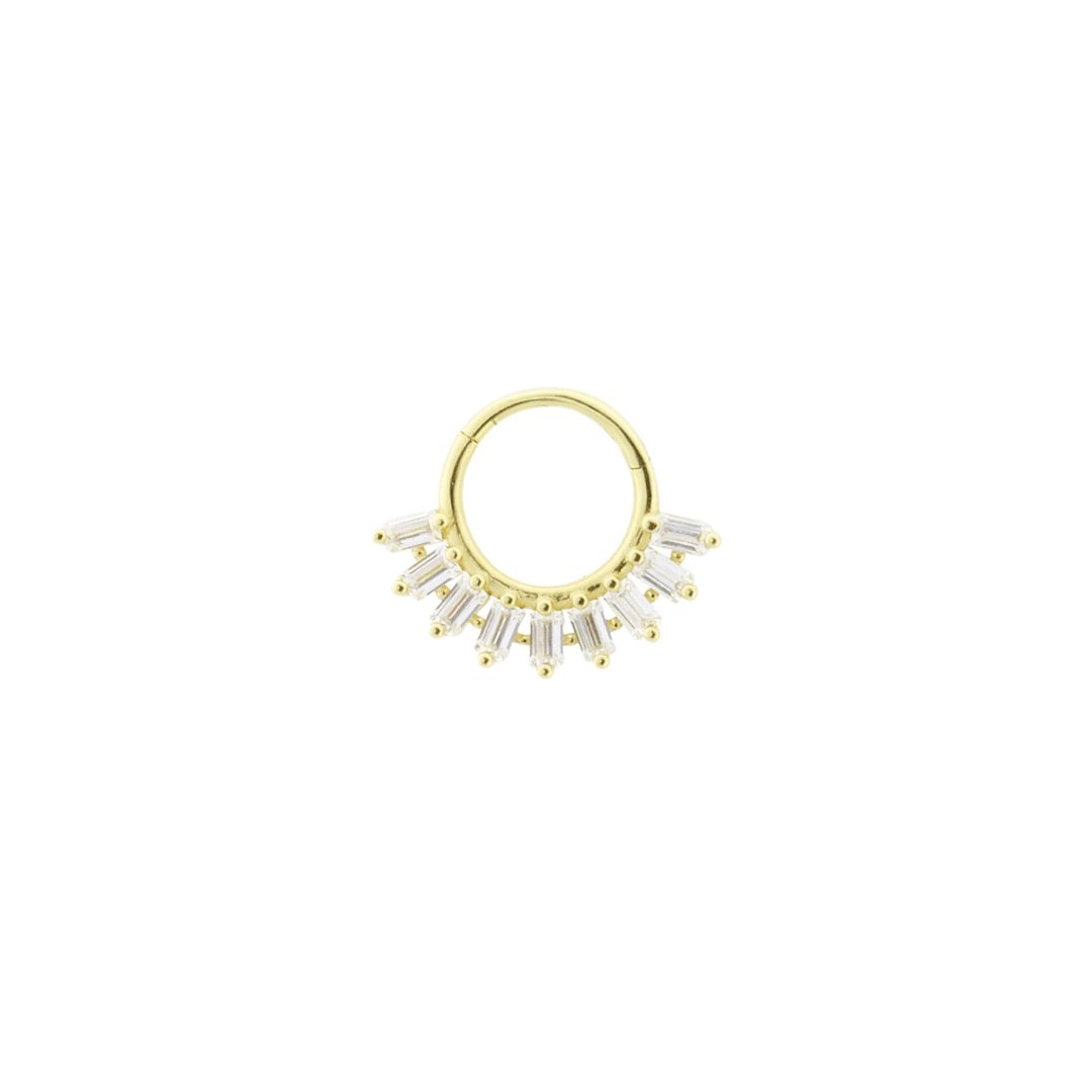 Sıralı Baget Taşlı Helix Piercing