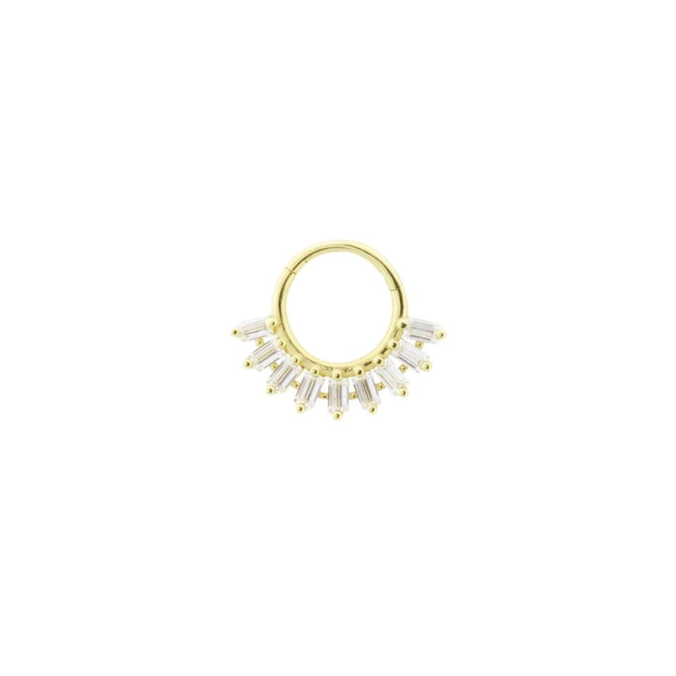 Sıralı Baget Taşlı Helix Piercing