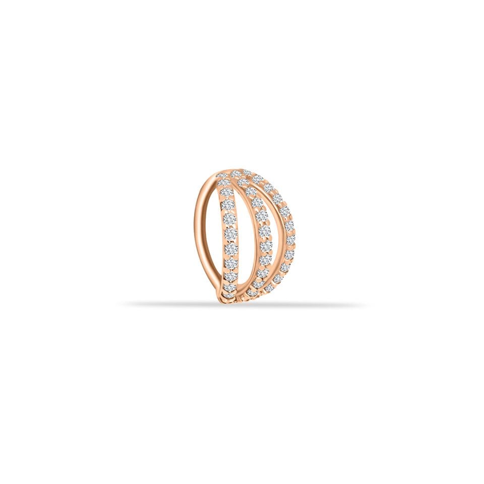 Üçlü Alttan Taşlı Helix Piercing