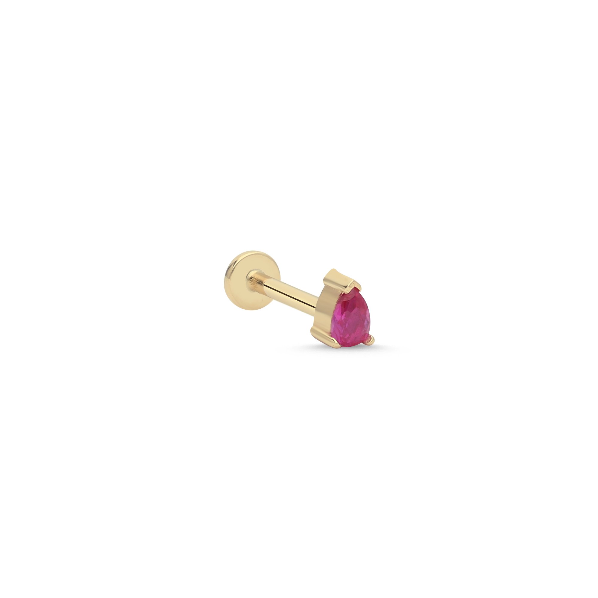 Kırmızı Taşlı Tragus Piercing