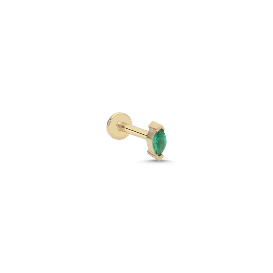 Yeşil Taşlı Tragus Piercing