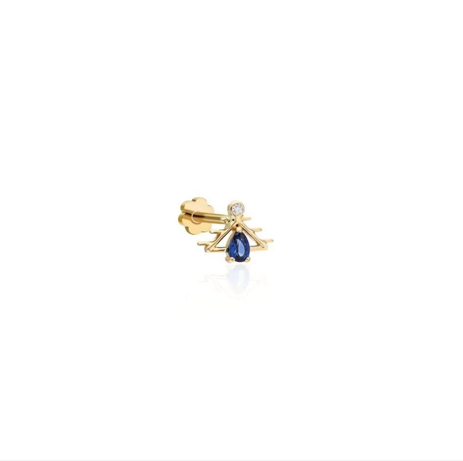 Damla Taşlı Blue Triangle Tragus