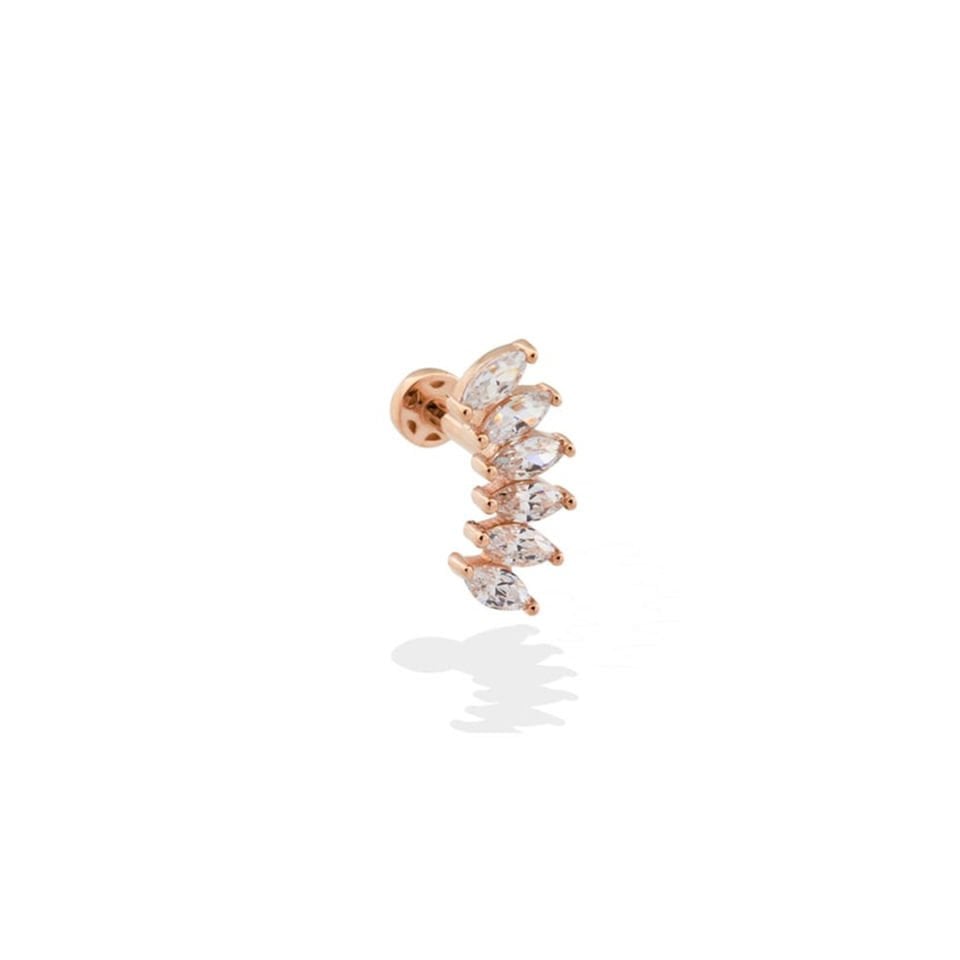 Altı Markiz Taşlı Minimal Tragus Piercing