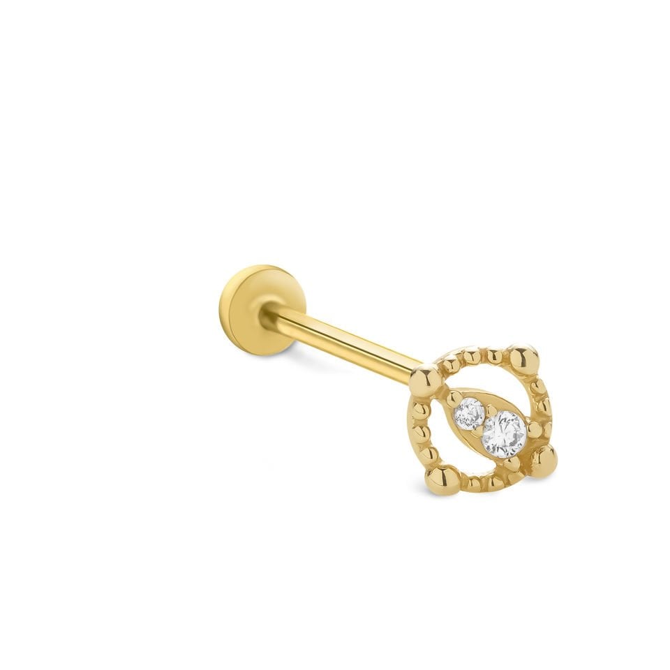 Daire Noktalı Tragus Piercing