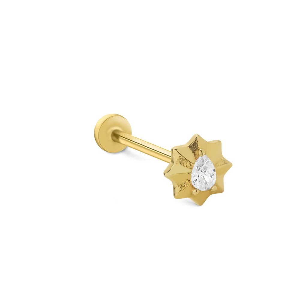 Rüzgar Çiçeği Damla Tragus Piercing