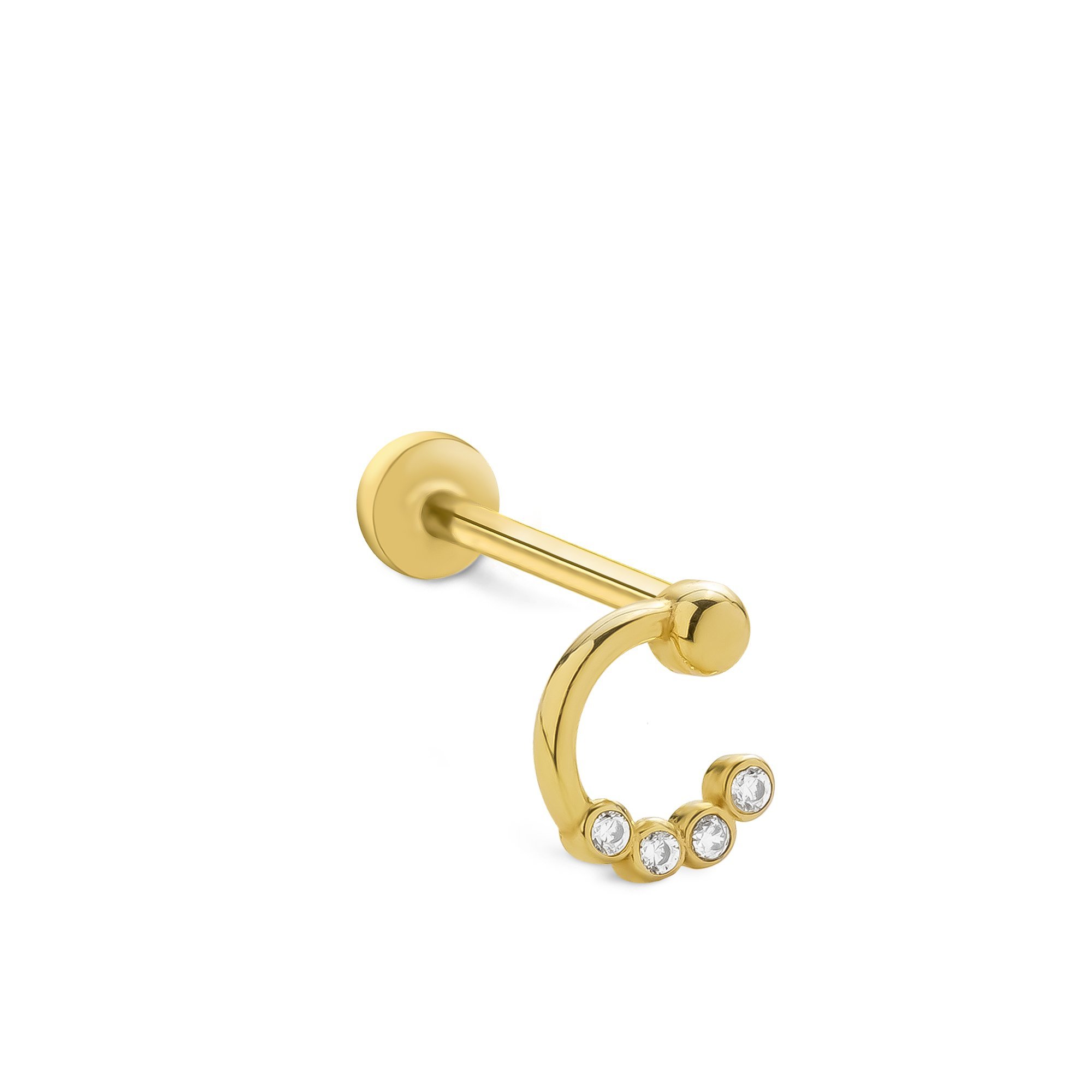 C Taşlı Tragus Piercing