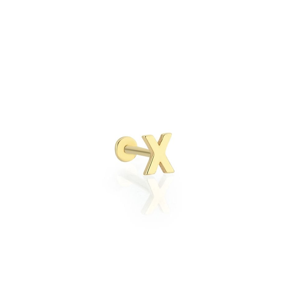 X Harfi Tragus Piercing