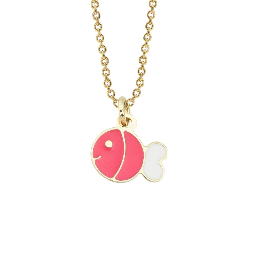 Pembe Balık Çocuk Kolyesi