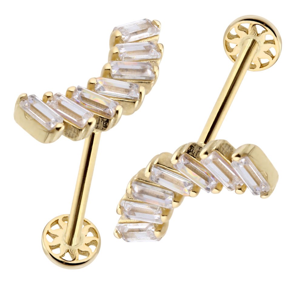 Sıralı Baget Taş Model Tragus Piercing