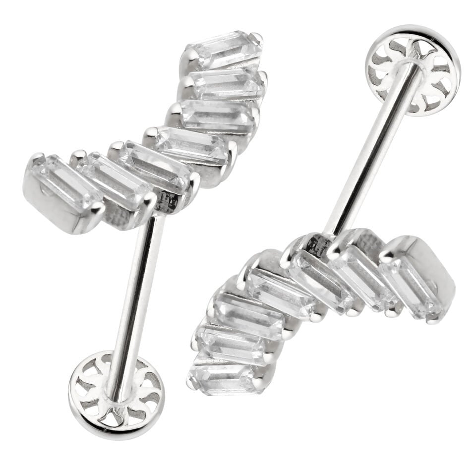 Sıralı Baget Taş Model Tragus Piercing