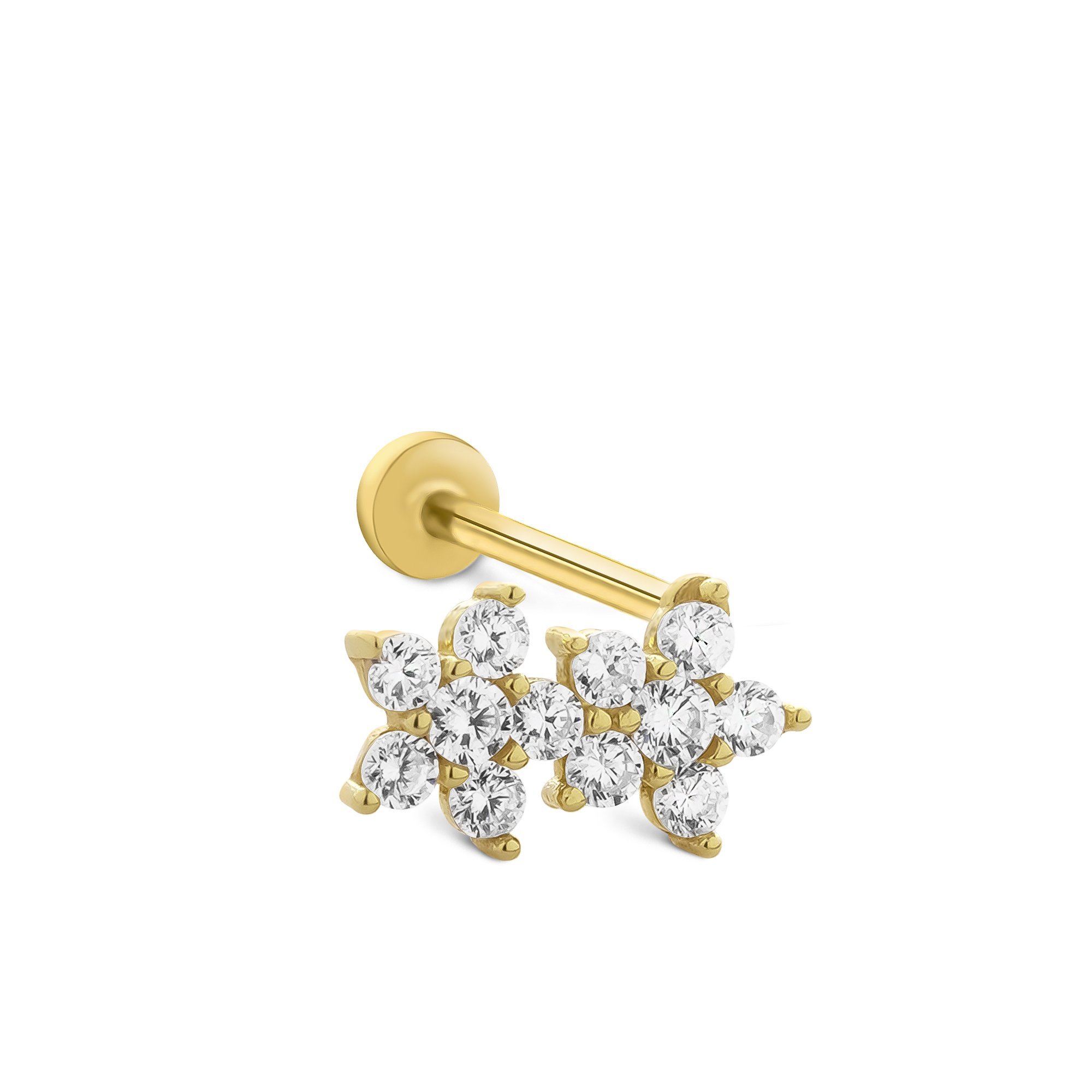 Çift Çiçek Tragus Piercing