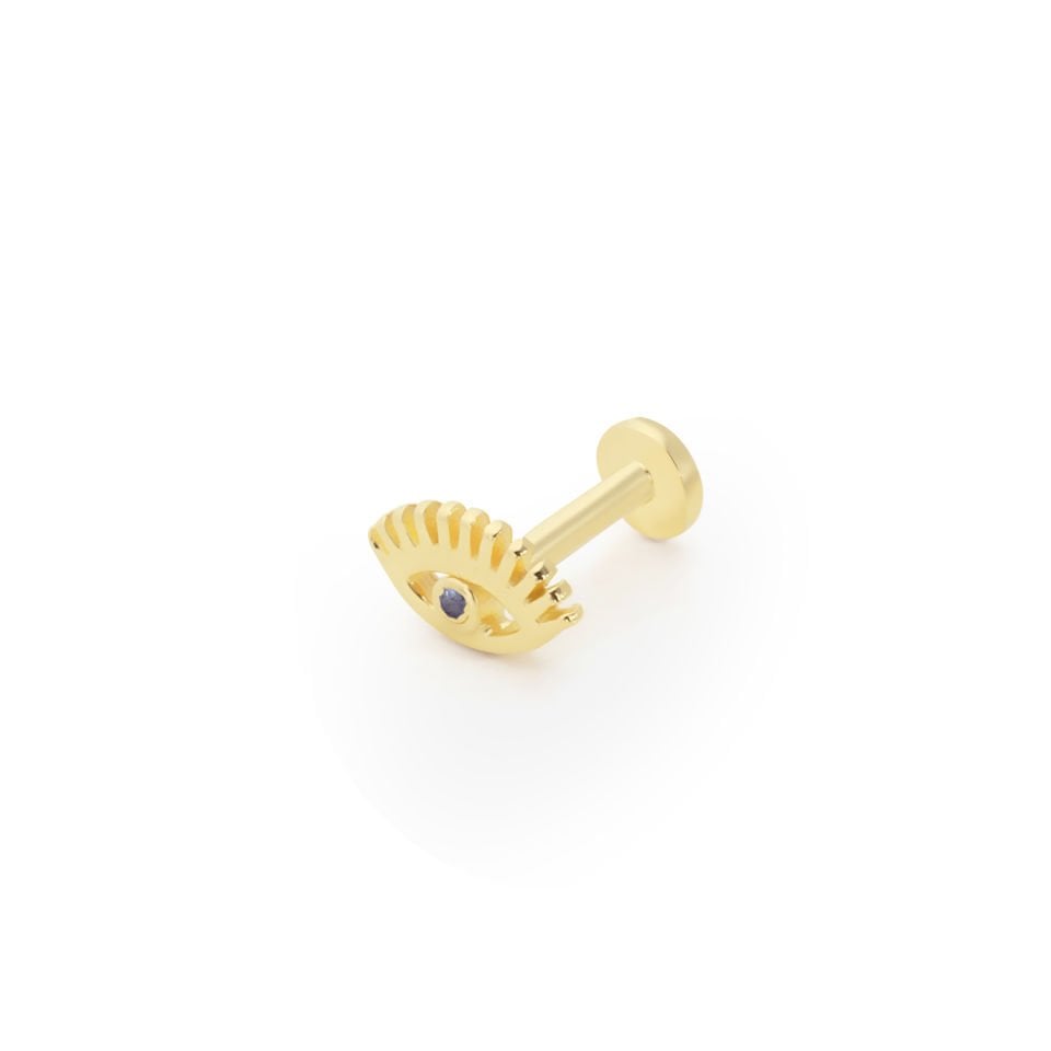 Siyah Mine Göz Tragus Piercing