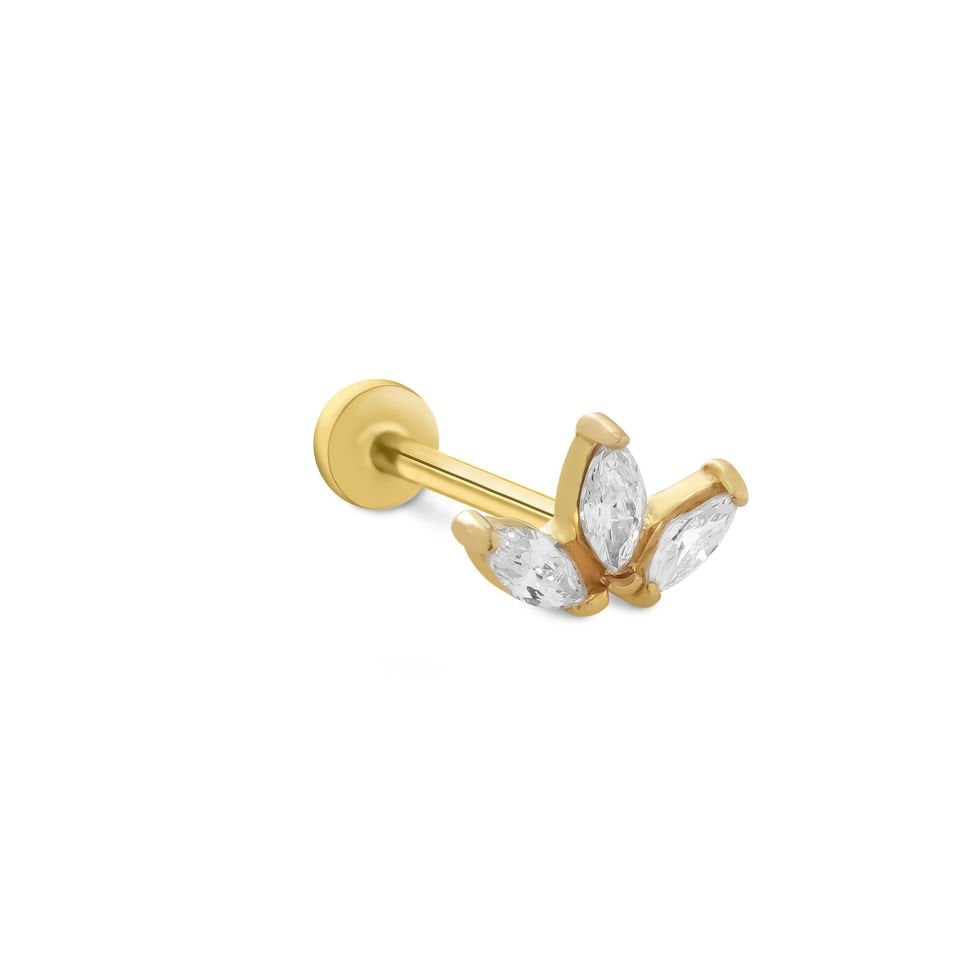 White Lotus Tragus Piercing