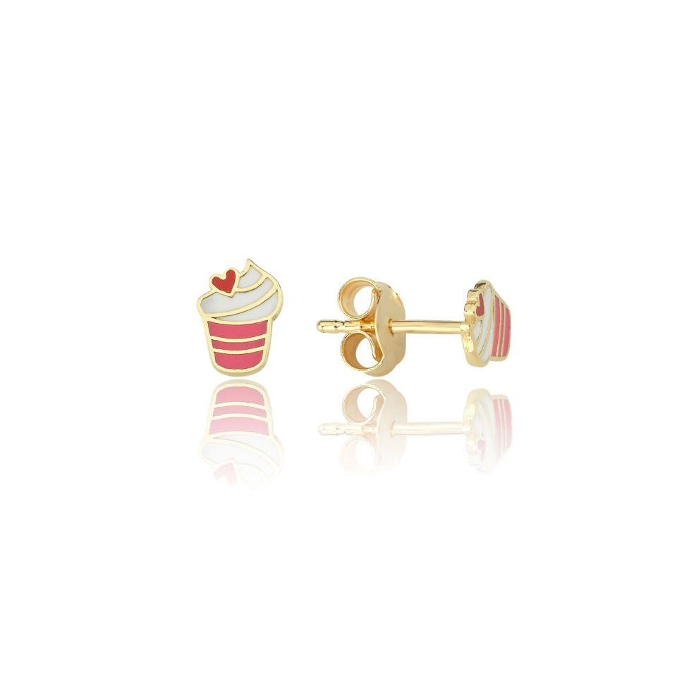 Mineli Cupcake Çocuk Küpesi