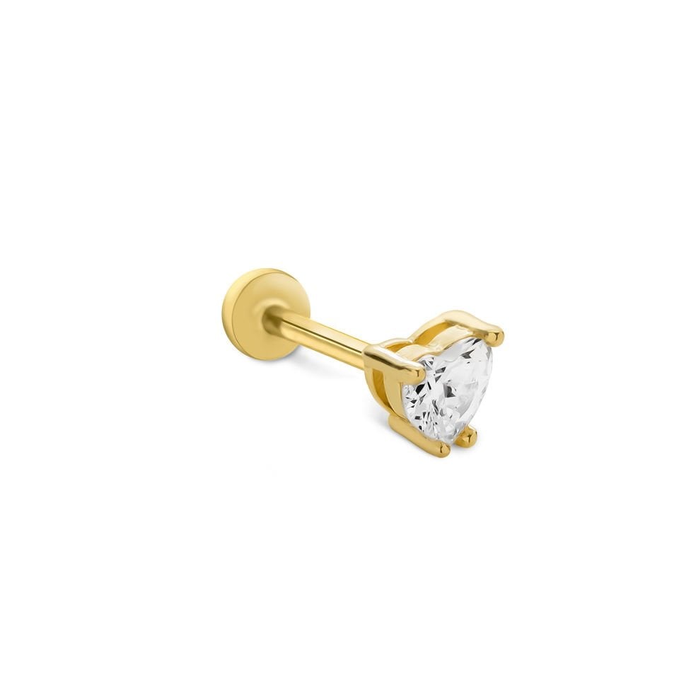 Small Heart Tragus Piercing