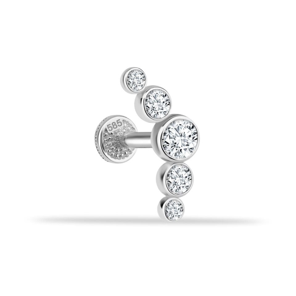 5 Taşlı Tragus Piercing