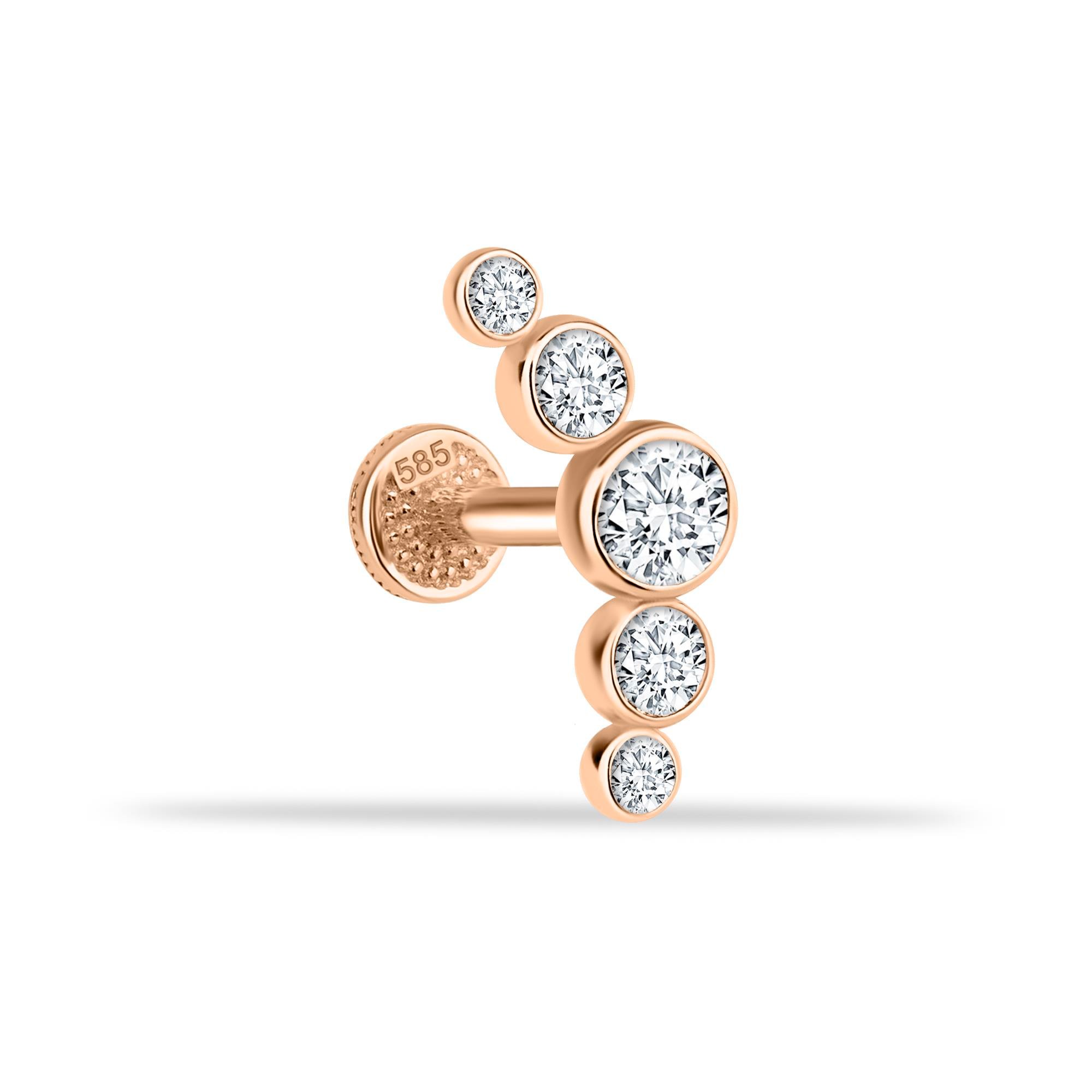 5 Taşlı Tragus Piercing