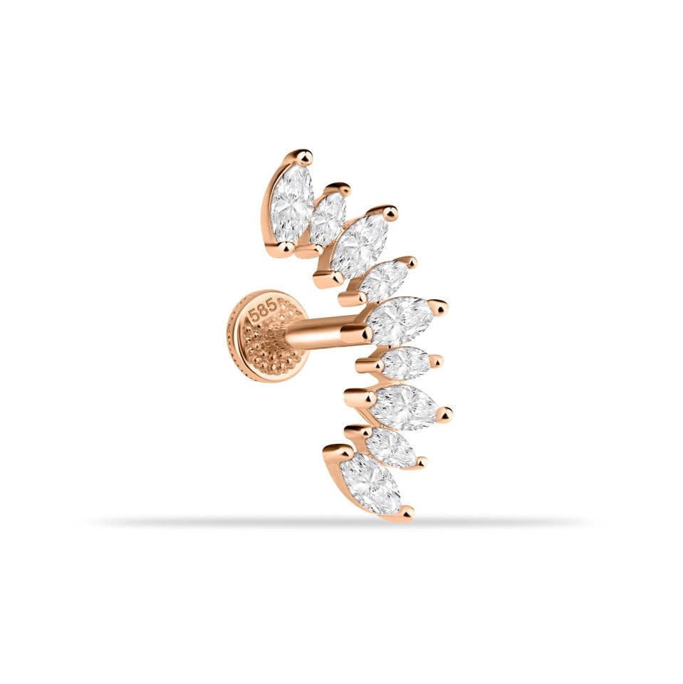 9 Markis Taşlı Tragus Piercing