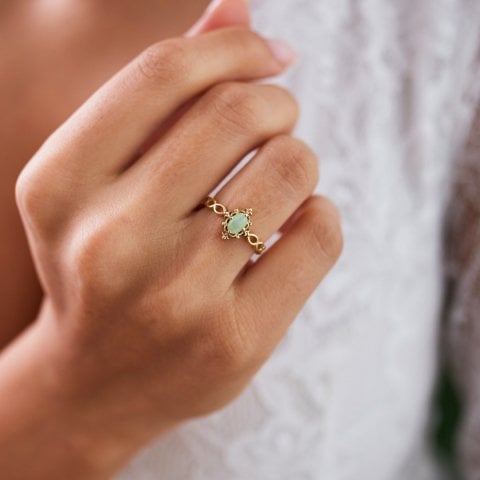 Green Sarmal Vintage Yüzük