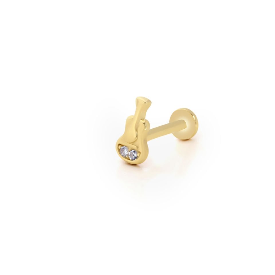 Gitar Model İkili Taş Tragus Piercing