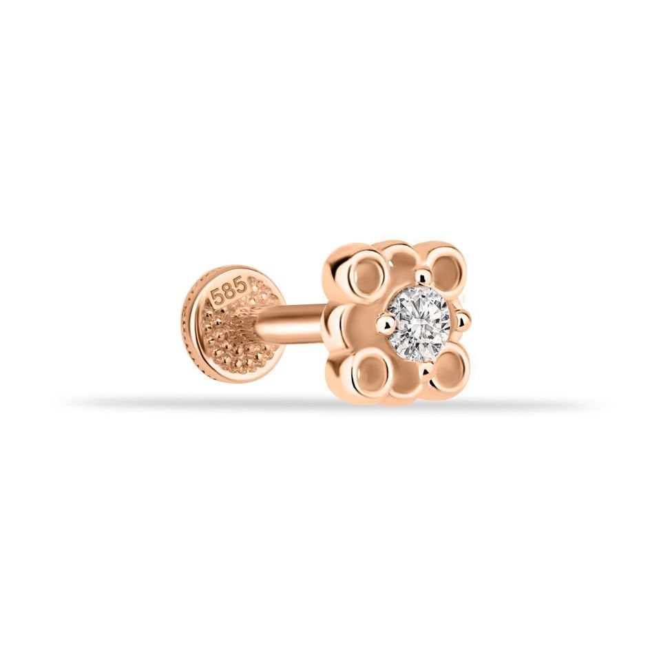 Taşlı 4 Daireli Minimal Tragus Piercing