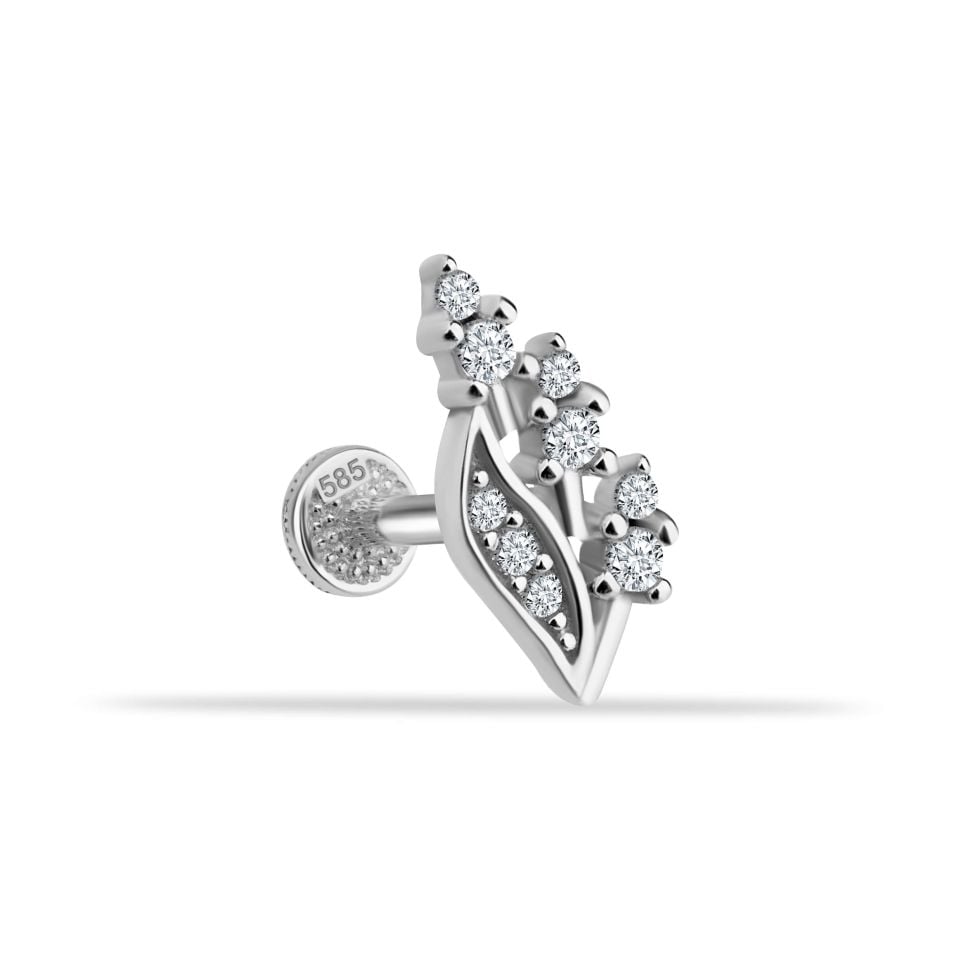 Taşlı Fiona Yaprak Minimal Tragus Piercing