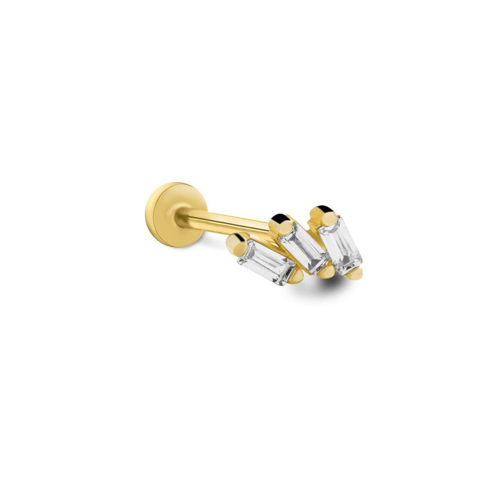 Üçlü Sıralı Baget Tragus Piercing