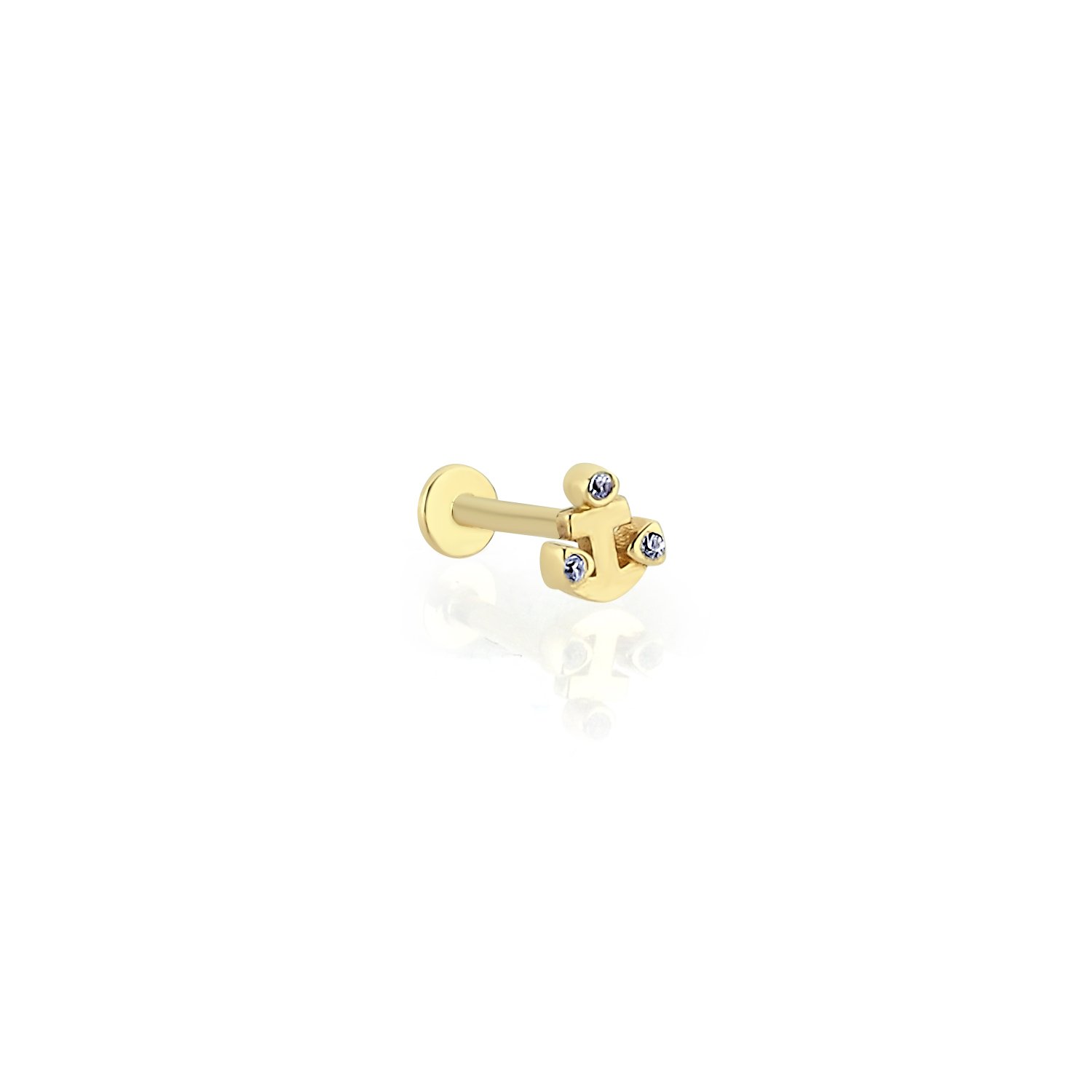 Çapa Model Taşlı Tragus Piercing
