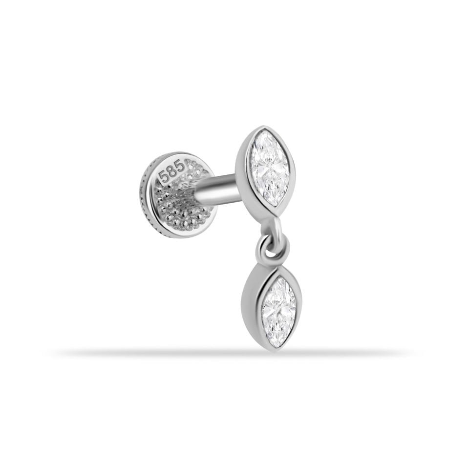 Stardrop Damla Taş Sallantılı Minimal Tragus Piercing