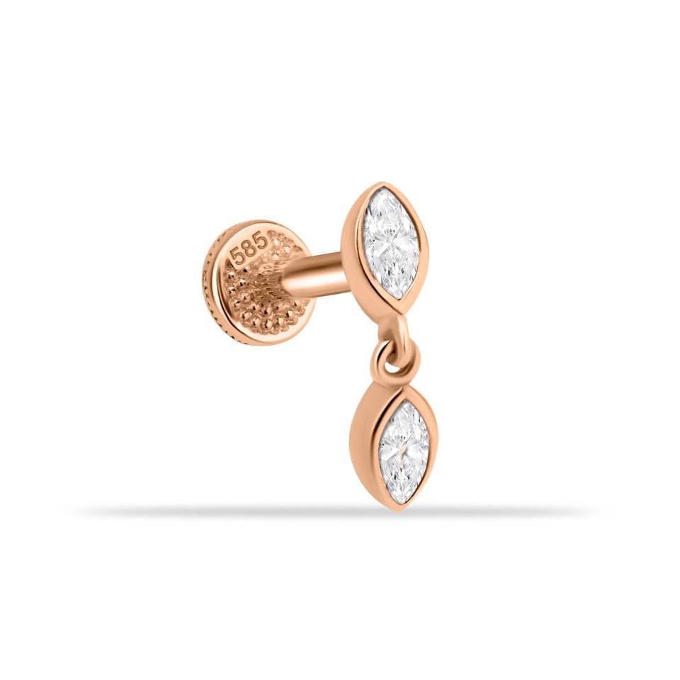Stardrop Damla Taş Sallantılı Minimal Tragus Piercing