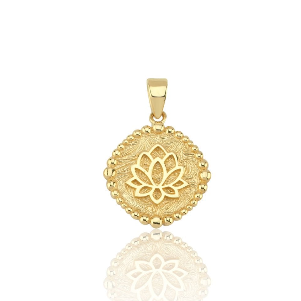 Toplu Çerçeve Lotus Kolye Ucu