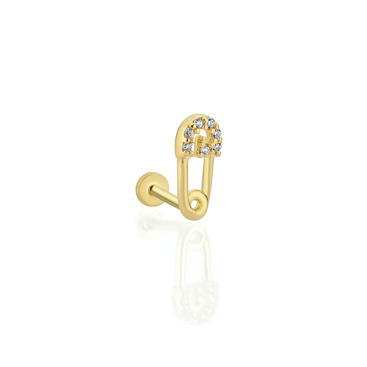 Çengelli İğne Model Taşlı Tragus Piercing