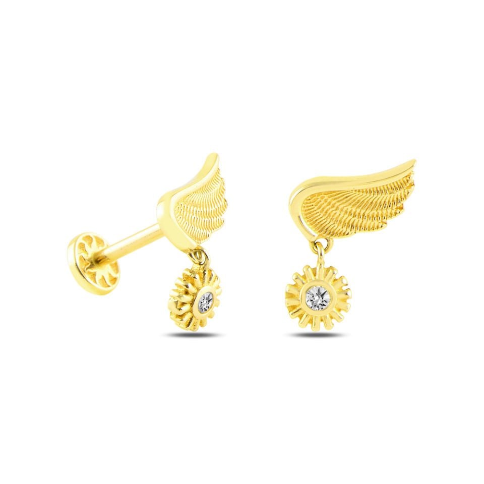 Kanat Ucunda Tektaş Güneş Model Tragus Piercing
